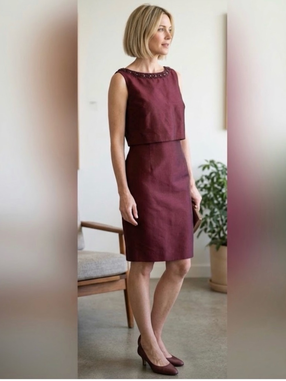Talbots burgundy dress